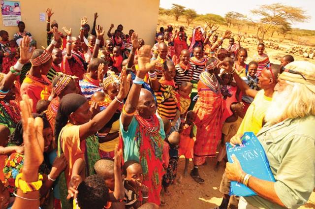 kingsley and his adventurous crew use every opportunity to distribute life saving mosquito nets and malaria prevention education to the mums of the areas they visit