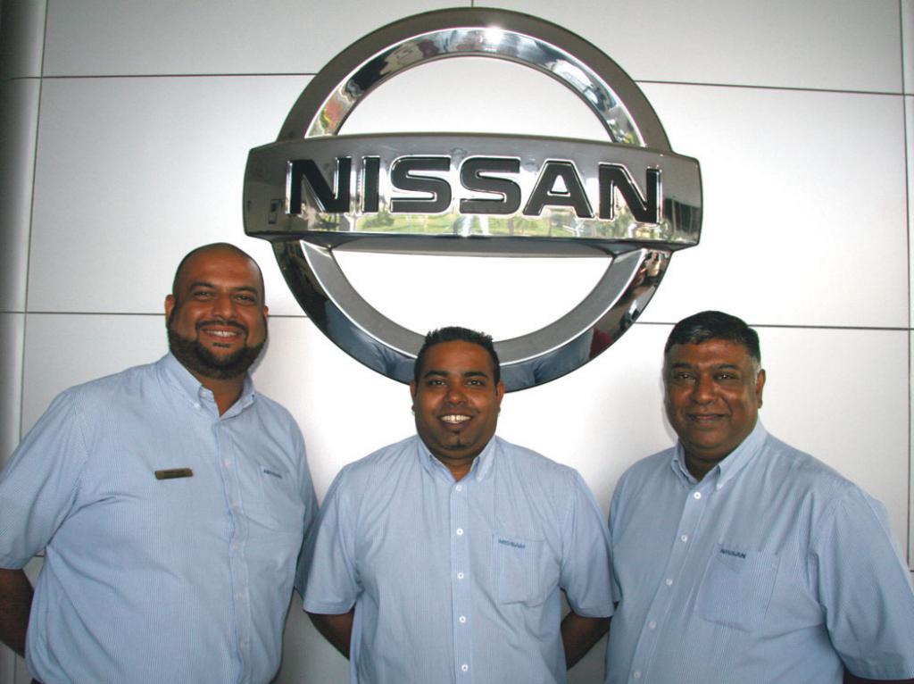 the stalwarts at mccarthy nissan pre owned are from left to right shiraz gangat collin pillay and donovan govender