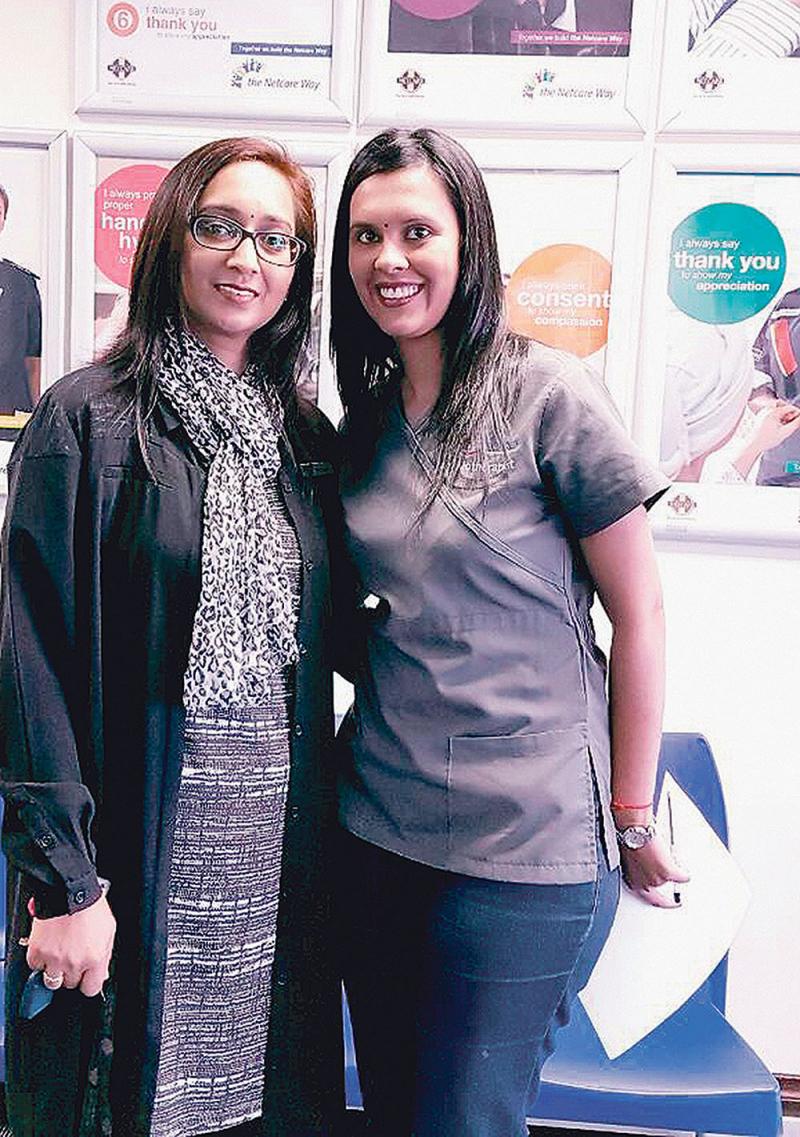 sarah nayagar hospital manager of netcare alberlito hospital and lianca dookran physiotherapist